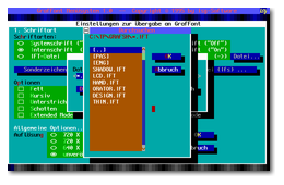 Screenshot GrafFont Menü deutsch